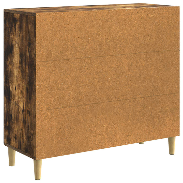 Sideboard Røget eg 89 x 34,5 x 80 cm Konstrueret træ