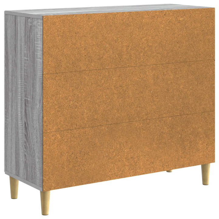 Sideboard Grå Sonoma 89 x 34,5 x 80 cm Konstrueret træ