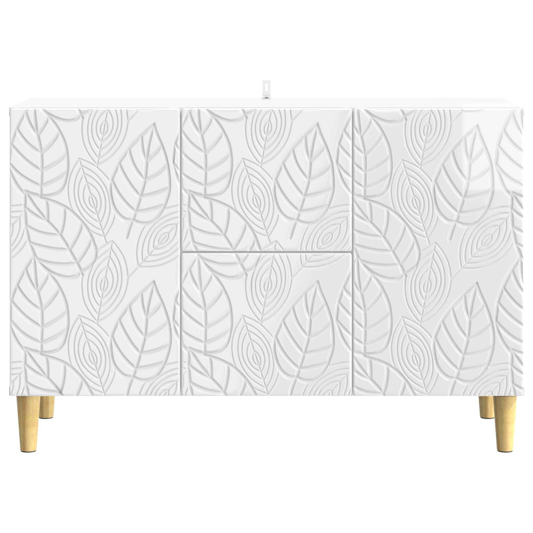 Sideboard Hvid højglans 89 x 34,5 x 60 cm Konstrueret træ