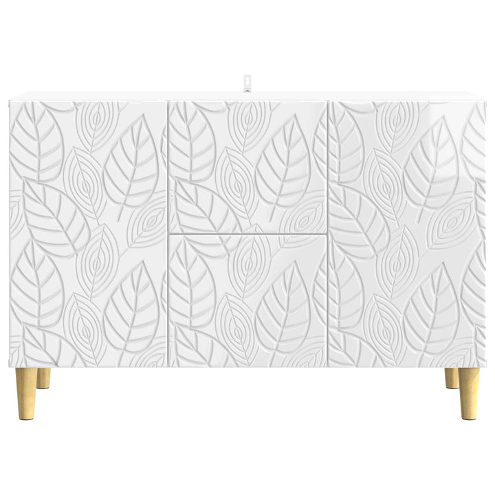 Sideboard Hvid højglans 89 x 34,5 x 60 cm Konstrueret træ