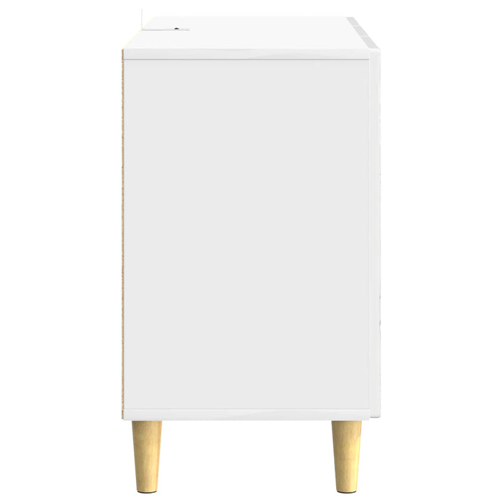 Sideboard Hvid højglans 89 x 34,5 x 60 cm Konstrueret træ