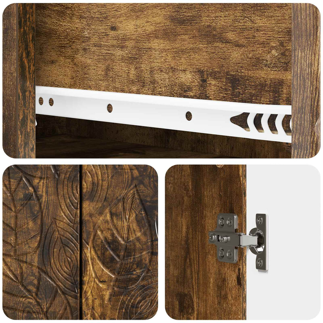 Sideboard Røget eg 89 x 34,5 x 60 cm Konstrueret træ