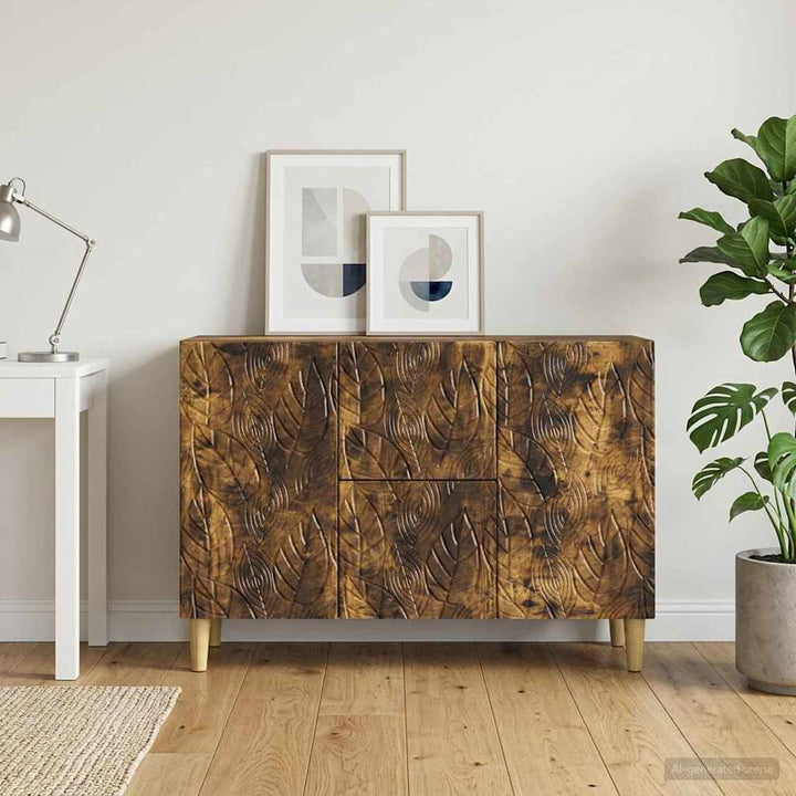 Sideboard Røget eg 89 x 34,5 x 60 cm Konstrueret træ