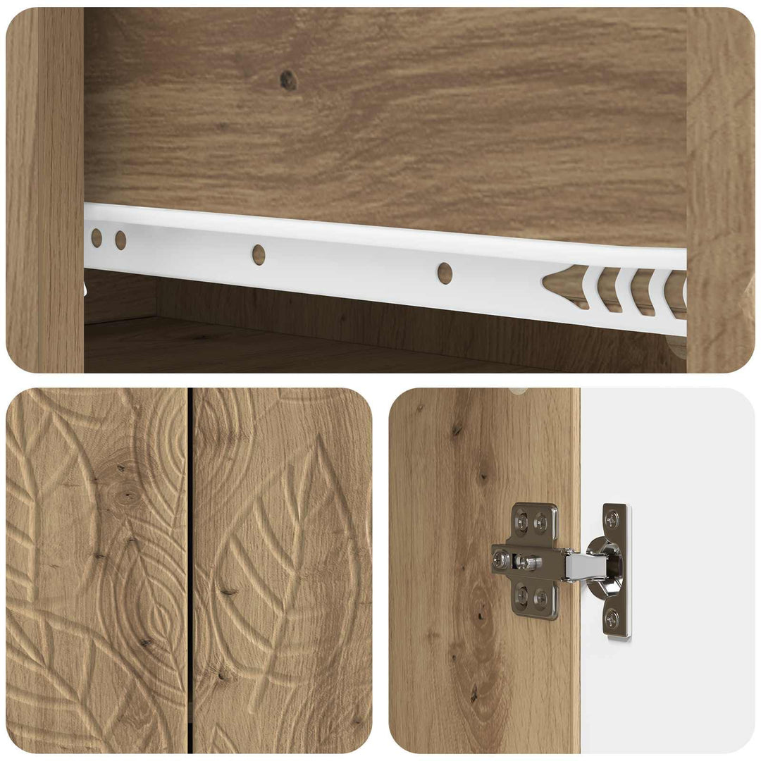 Sideboard Artisan-eg 89 x 34,5 x 60 cm Konstrueret træ
