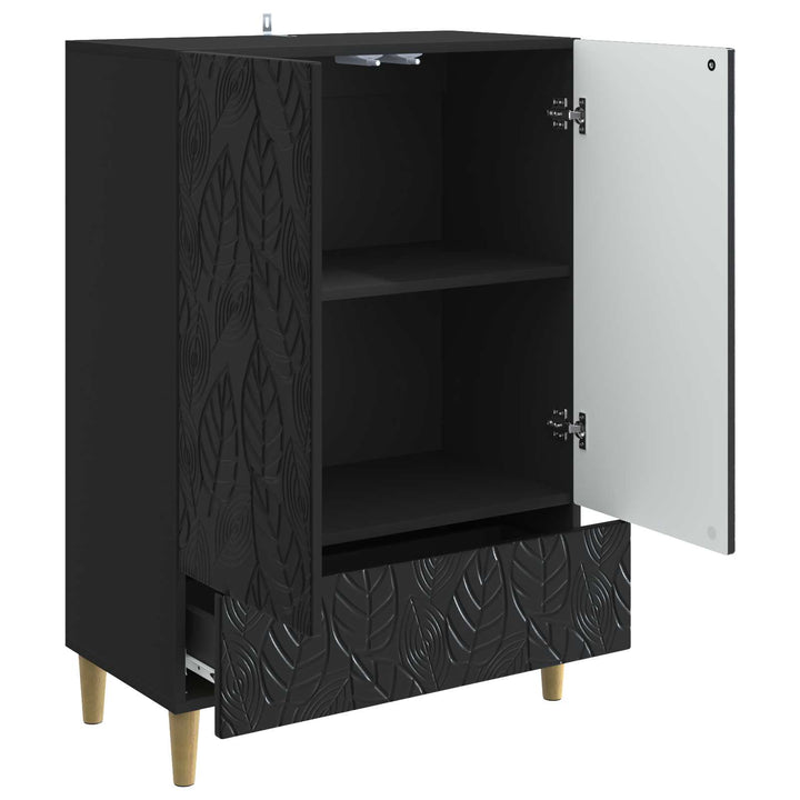 Sideboard Sort 66 x 34,5 x 95 cm Konstrueret træ