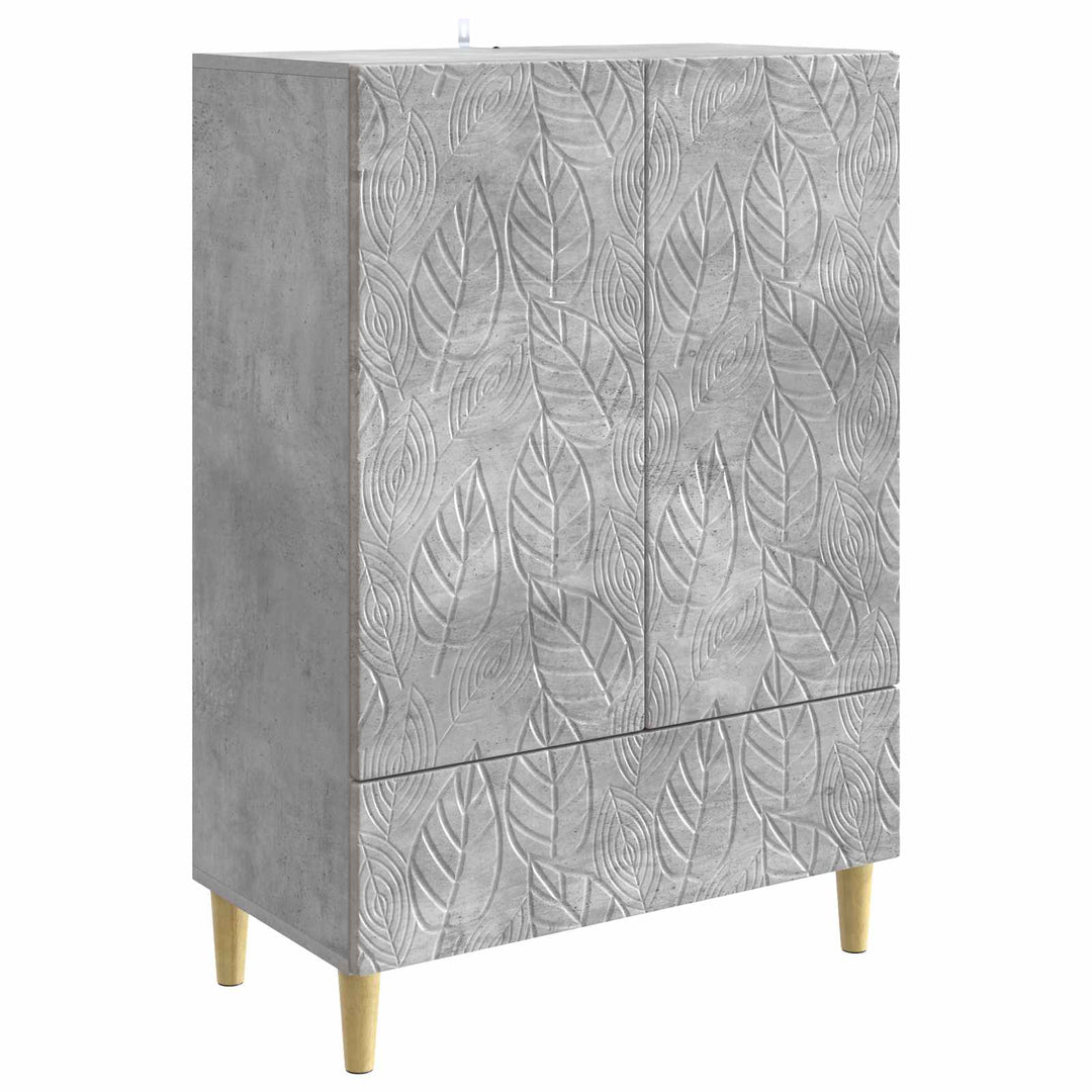 Sideboard Betongrå 66 x 34,5 x 95 cm Konstrueret træ