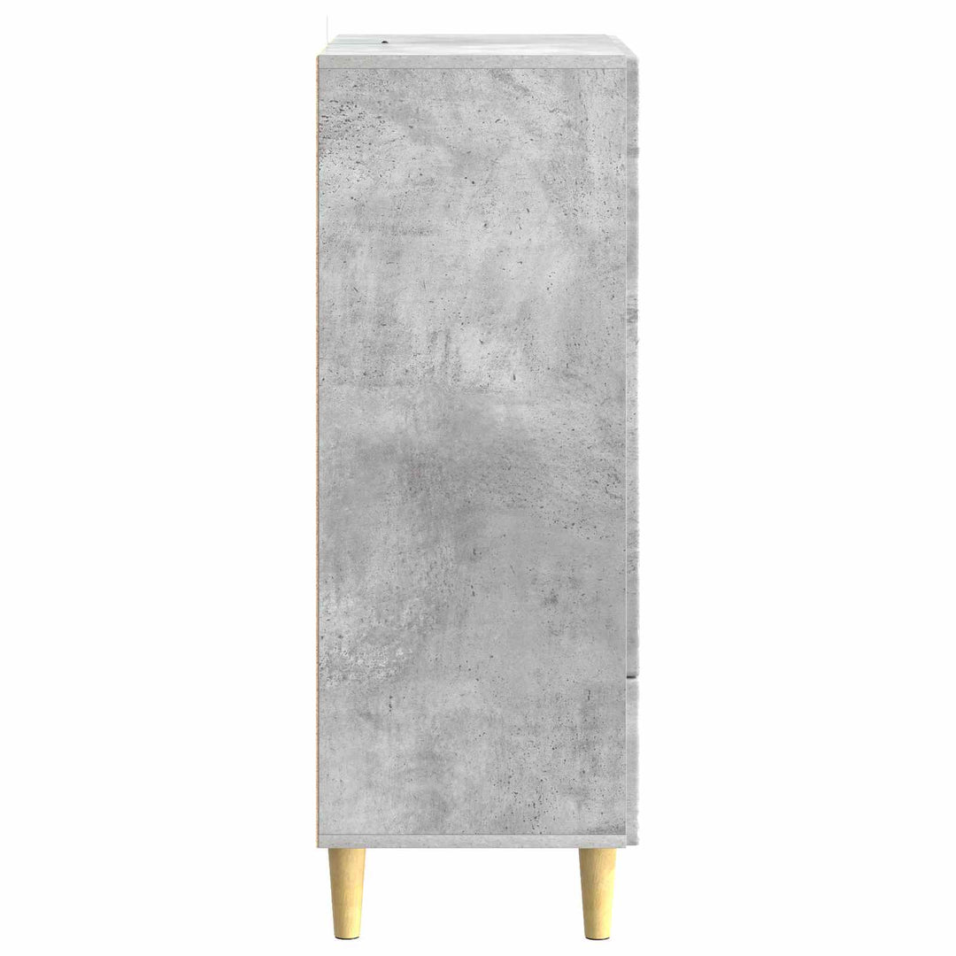 Sideboard Betongrå 66 x 34,5 x 95 cm Konstrueret træ
