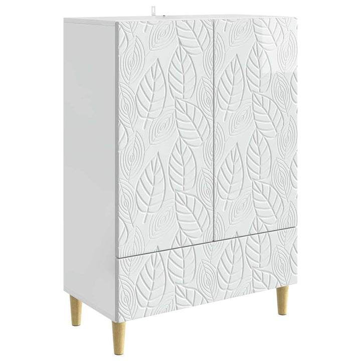 Sideboard Hvid højglans 66 x 34,5 x 95 cm Konstrueret træ