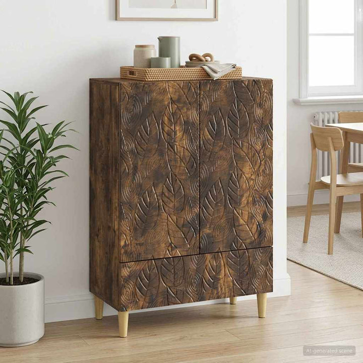 Sideboard Røget eg 66 x 34,5 x 95 cm Konstrueret træ