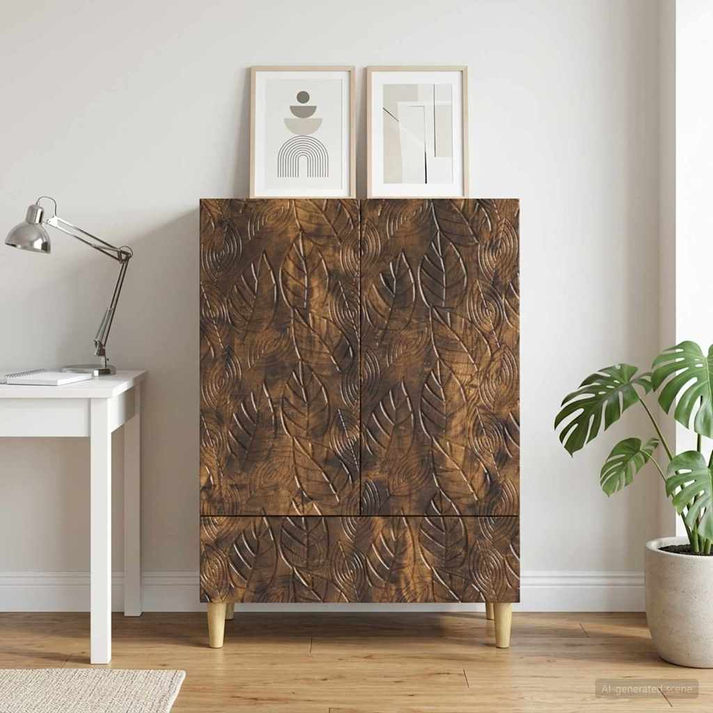 Sideboard Røget eg 66 x 34,5 x 95 cm Konstrueret træ