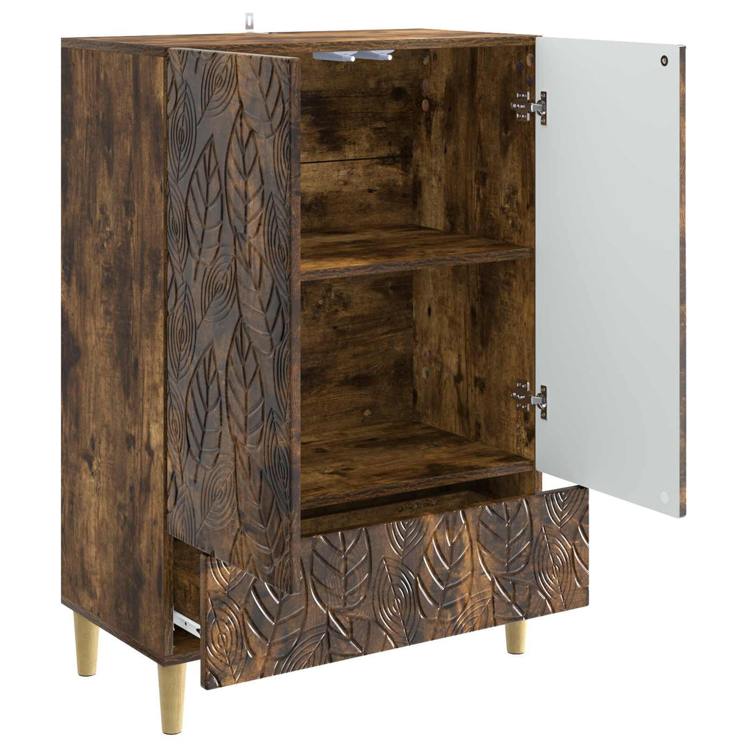 Sideboard Røget eg 66 x 34,5 x 95 cm Konstrueret træ