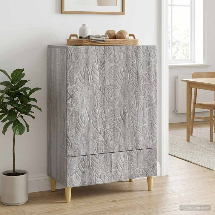 Sideboard Grå Sonoma 66 x 34,5 x 95 cm Konstrueret træ