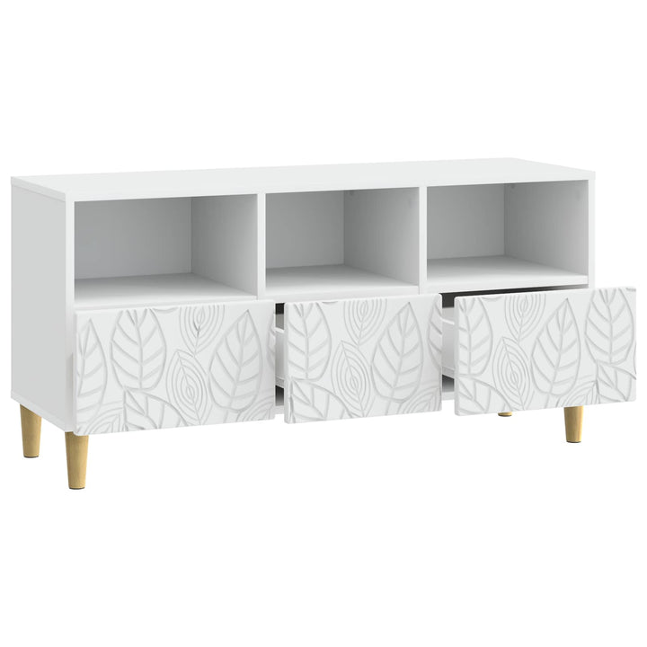 TV-skab 102 x 34,5 x 50 cm Hvid Konstrueret træ
