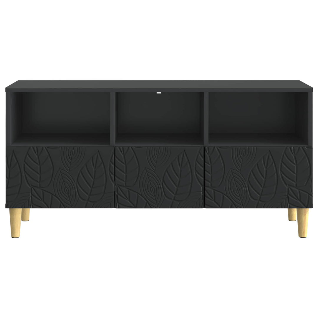TV-skab 102 x 34,5 x 50 cm Sort Konstrueret træ