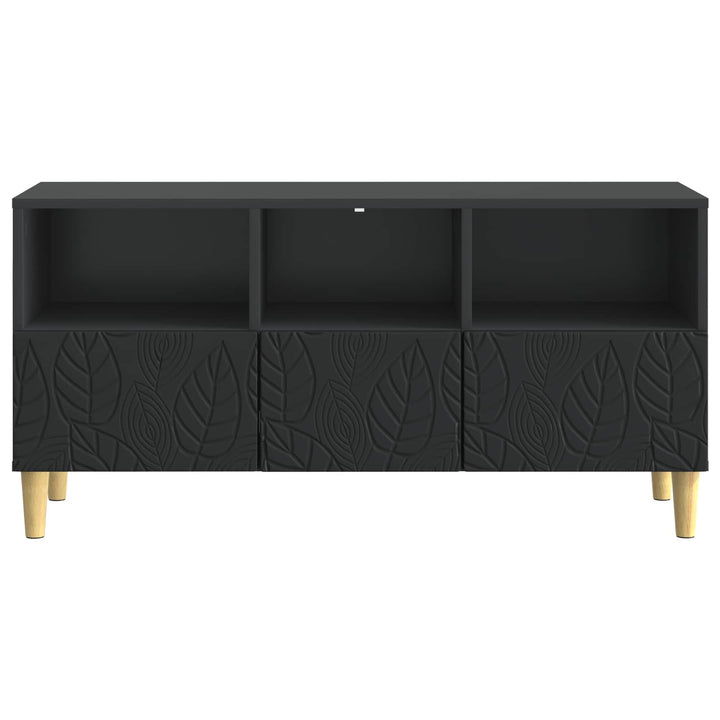 TV-skab 102 x 34,5 x 50 cm Sort Konstrueret træ