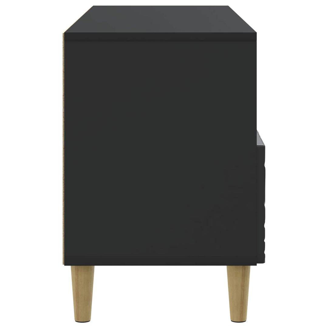 TV-skab 102 x 34,5 x 50 cm Sort Konstrueret træ