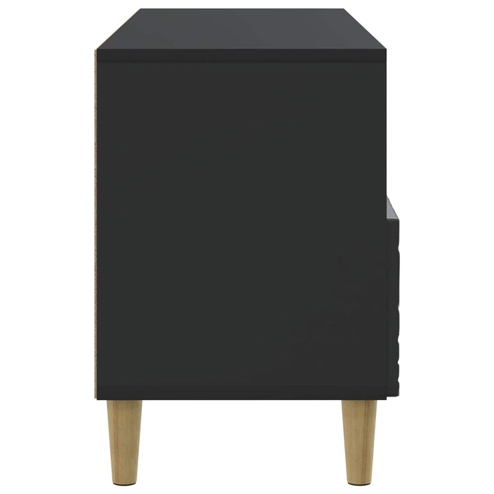 TV-skab 102 x 34,5 x 50 cm Sort Konstrueret træ
