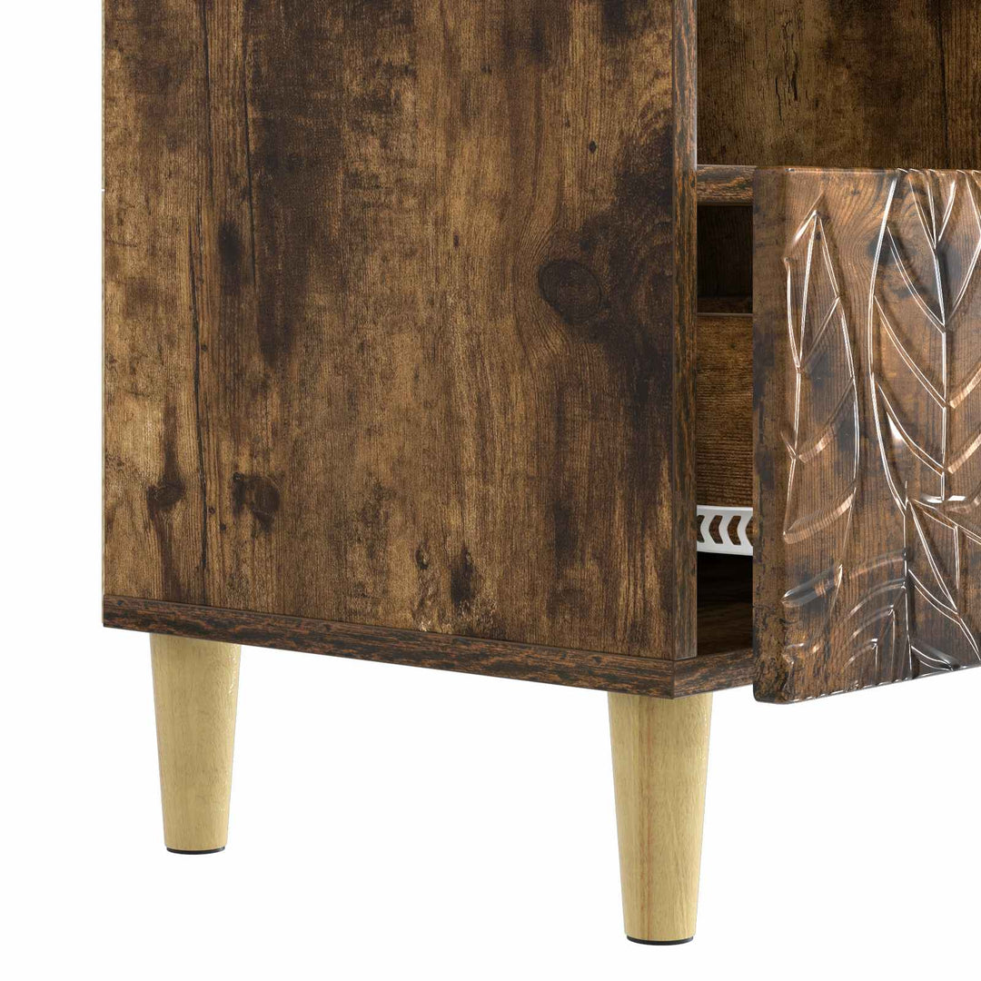 TV-skab 102 x 34,5 x 50 cm Røget eg Konstrueret træ