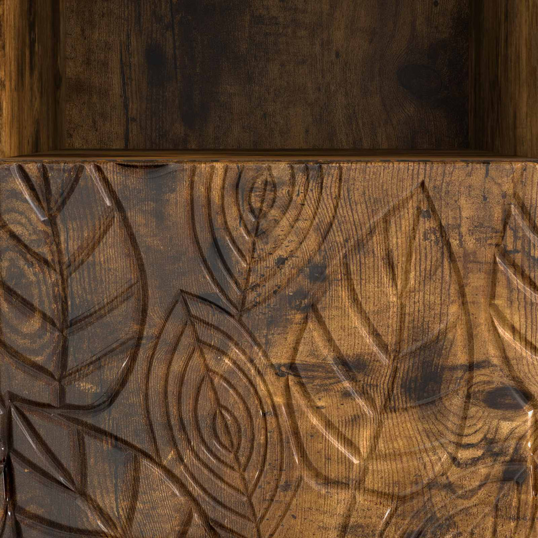 TV-skab 102 x 34,5 x 50 cm Røget eg Konstrueret træ