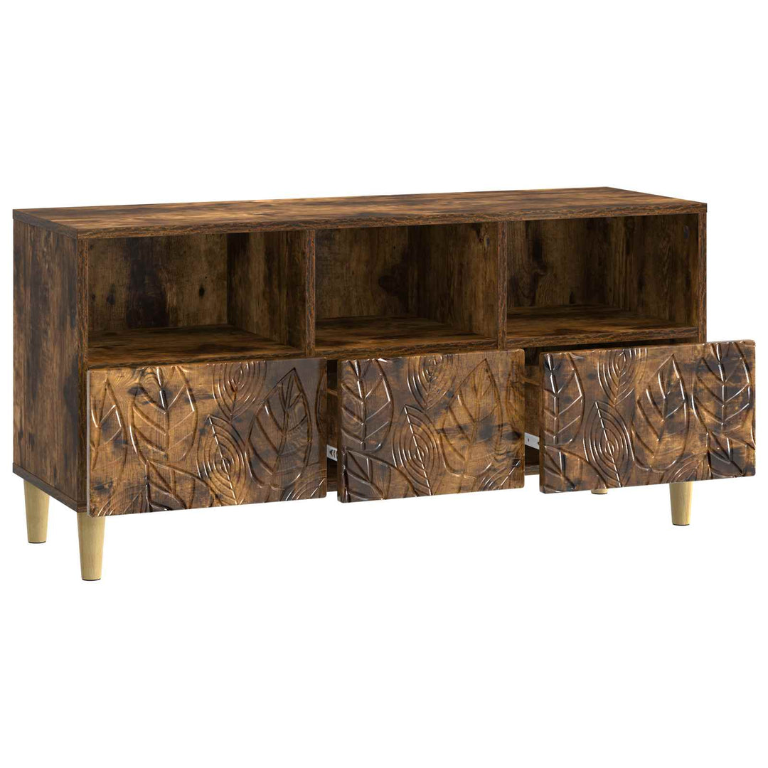 TV-skab 102 x 34,5 x 50 cm Røget eg Konstrueret træ