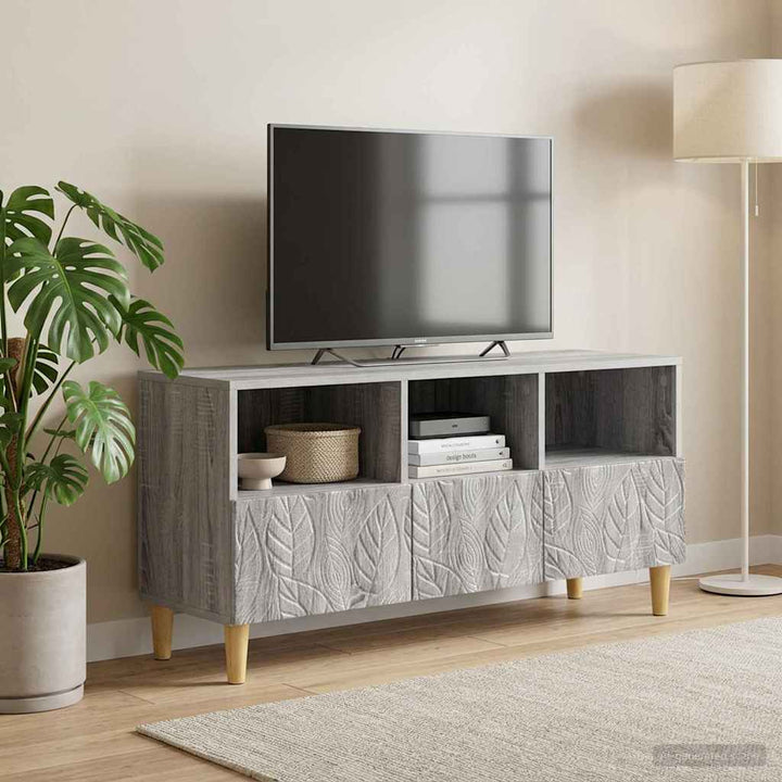 TV-skab 102 x 34,5 x 50 cm Grå Sonoma Konstrueret træ