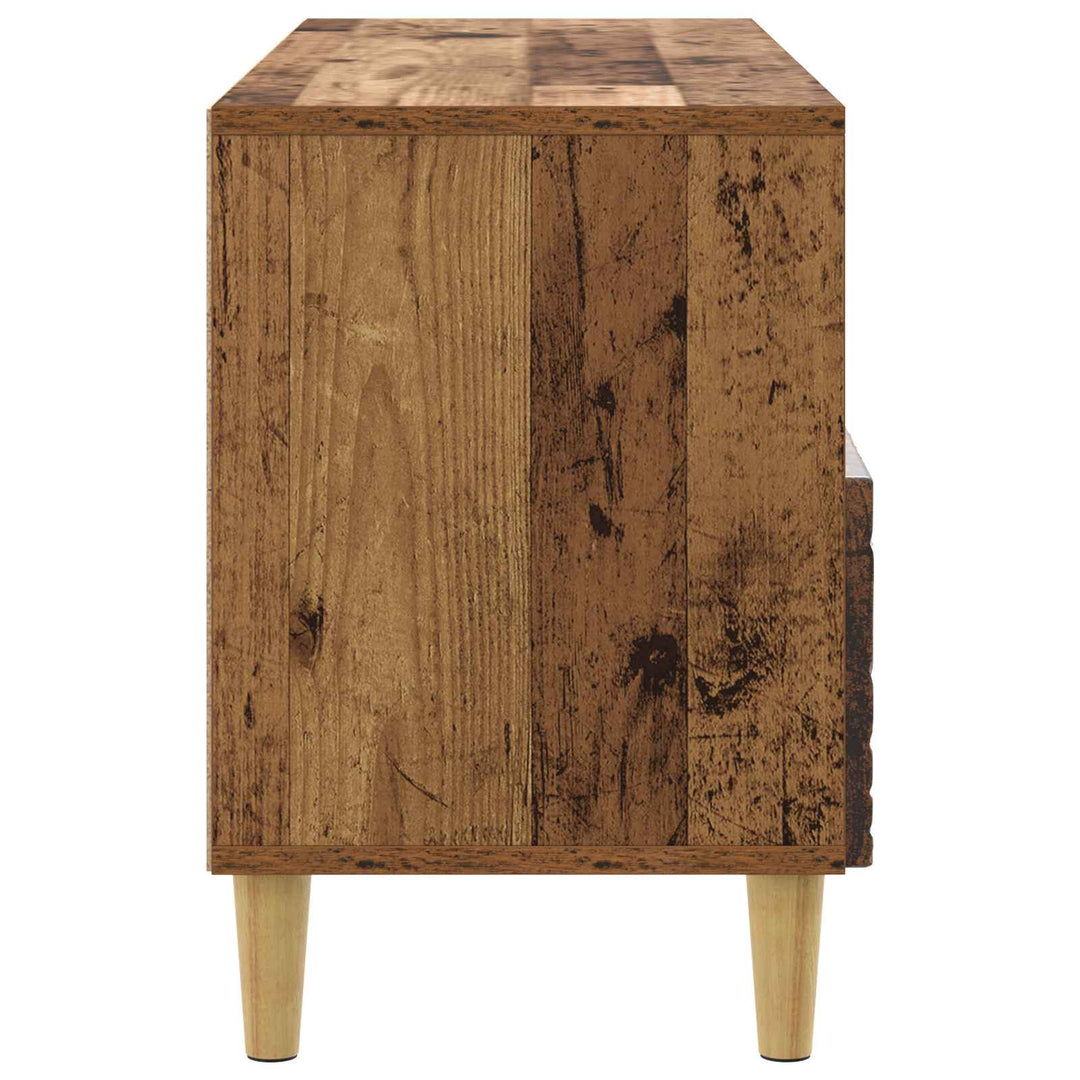 TV-skab 102 x 34,5 x 50 cm Gammelt træ Konstrueret træ