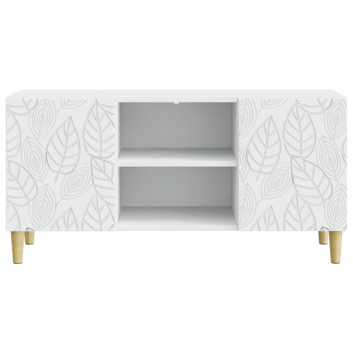 TV-skab 102 x 34,5 x 50 cm Hvid Konstrueret træ