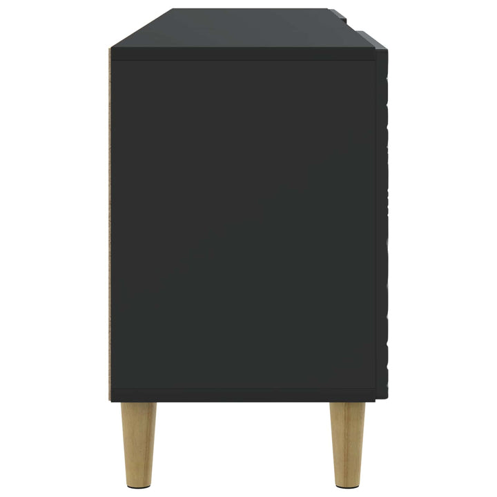 TV-skab 102 x 34,5 x 50 cm Sort Konstrueret træ