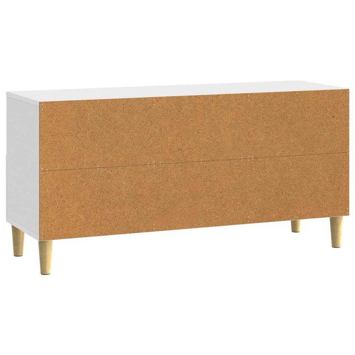 TV-skab 102 x 34,5 x 50 cm Hvid højglans Konstrueret træ