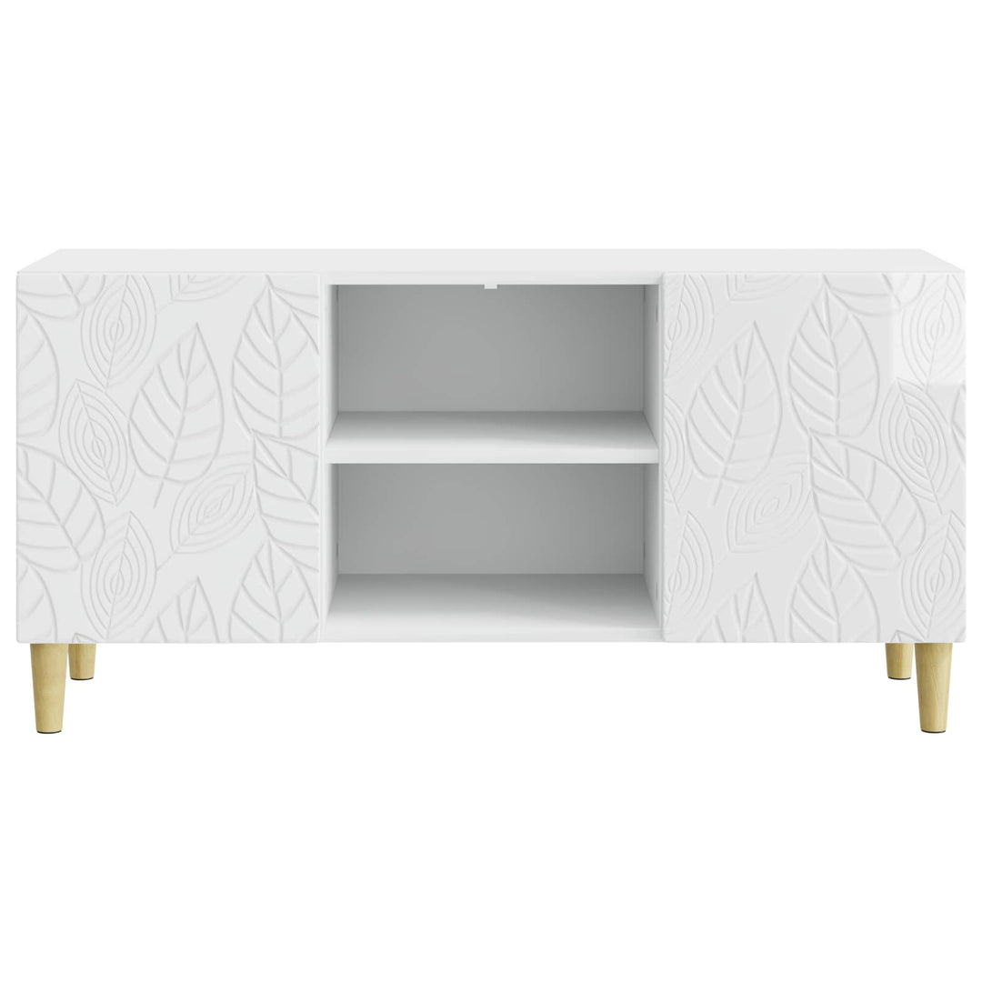 TV-skab 102 x 34,5 x 50 cm Hvid højglans Konstrueret træ