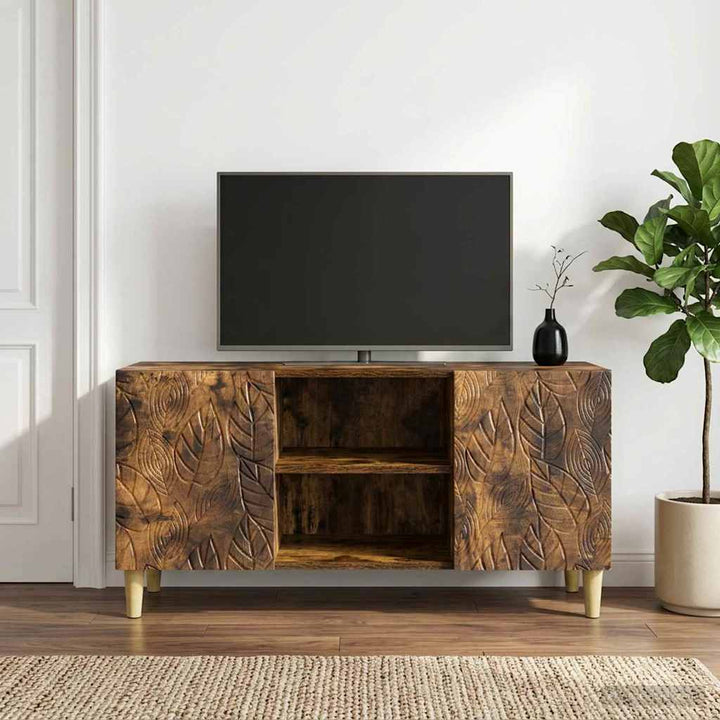 TV-skab 102 x 34,5 x 50 cm Røget eg Konstrueret træ