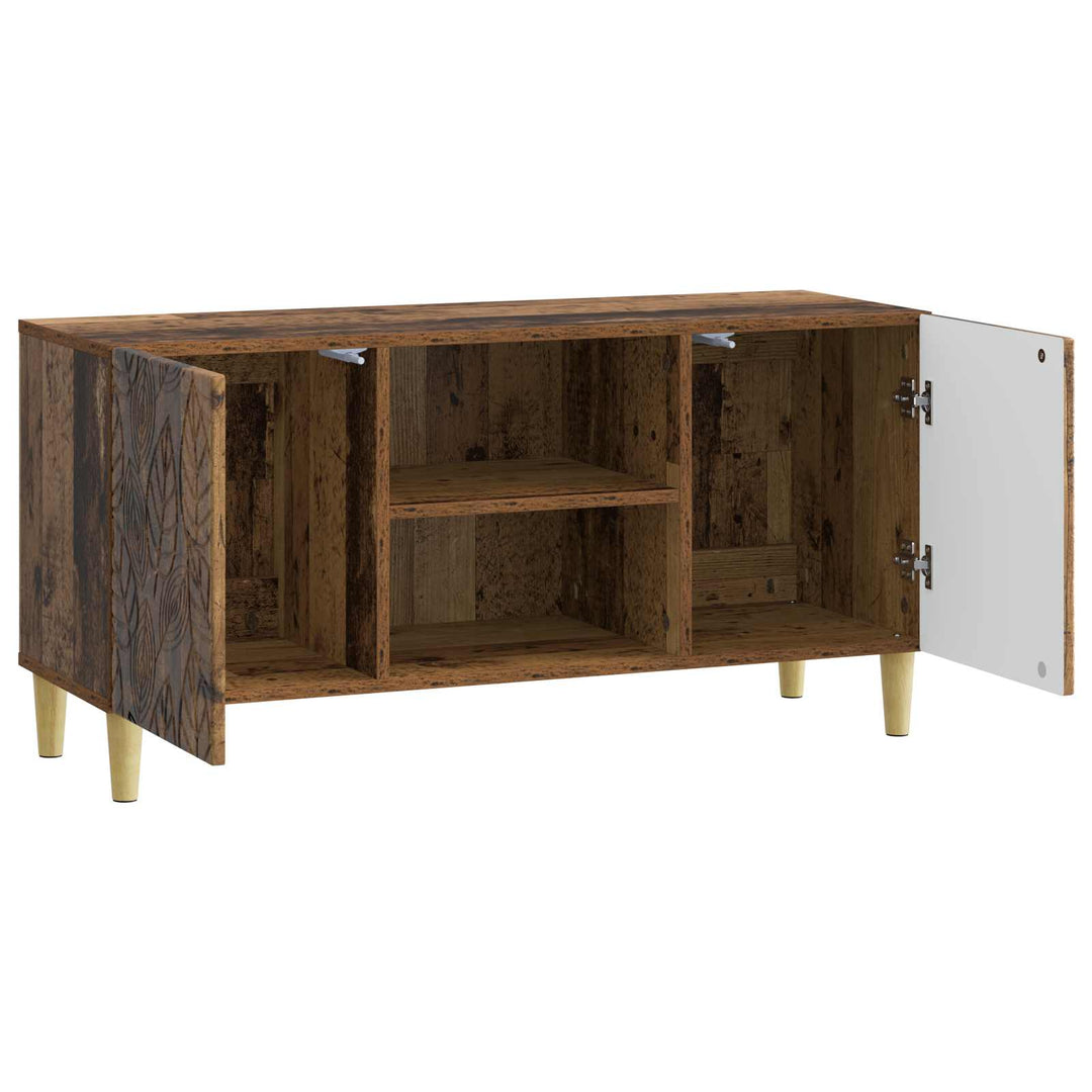TV-skab 102 x 34,5 x 50 cm Gammelt træ Konstrueret træ
