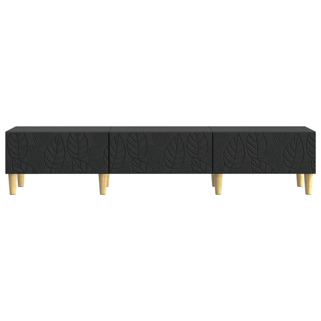TV-skab 147 x 34,5 x 30 cm Sort Konstrueret træ