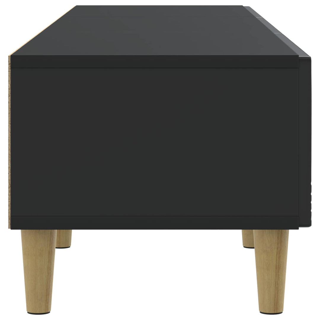 TV-skab 147 x 34,5 x 30 cm Sort Konstrueret træ