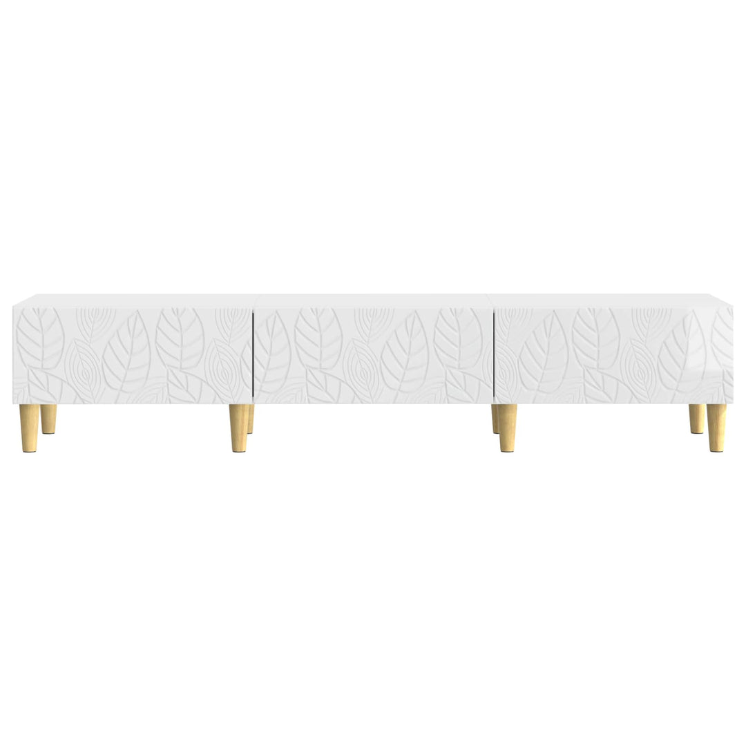 TV-skab 147 x 34,5 x 30 cm Hvid højglans Konstrueret træ