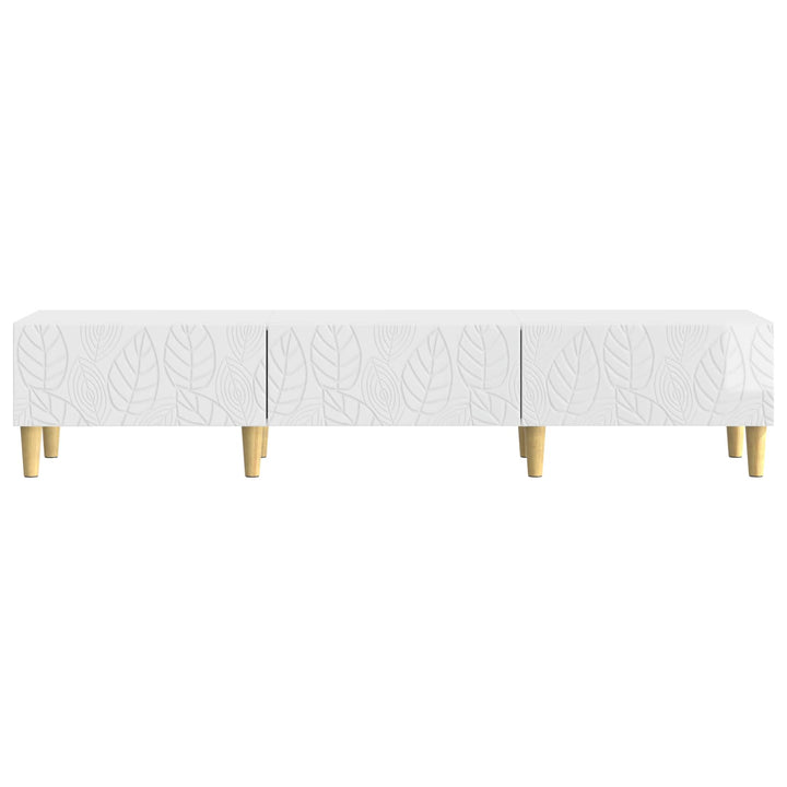 TV-skab 147 x 34,5 x 30 cm Hvid højglans Konstrueret træ