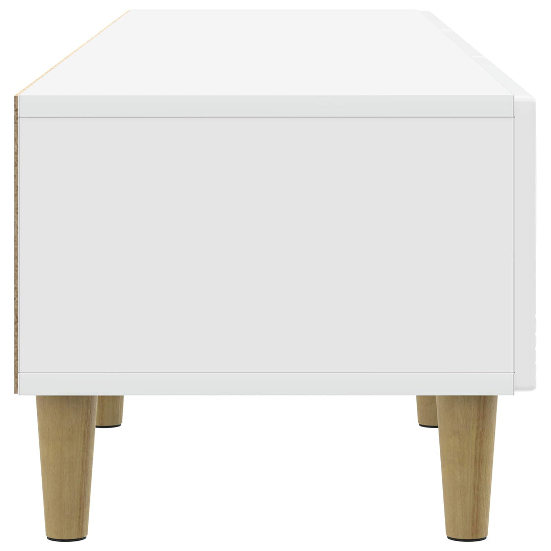 TV-skab 147 x 34,5 x 30 cm Hvid højglans Konstrueret træ