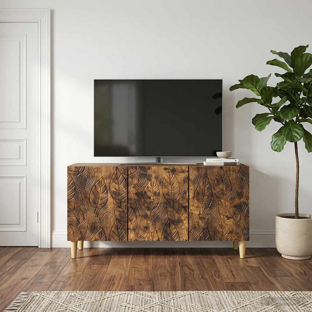 TV-skab 99 x 34,5 x 50 cm Røget eg Konstrueret træ