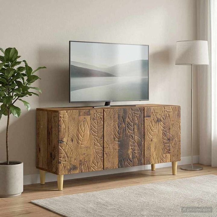TV-skab 99 x 34,5 x 50 cm Gammelt træ Konstrueret træ