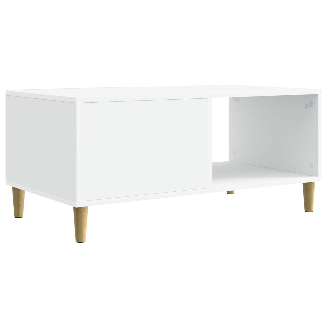 Sofabord Hvid 90 x 50 x 40 cm Konstrueret træ