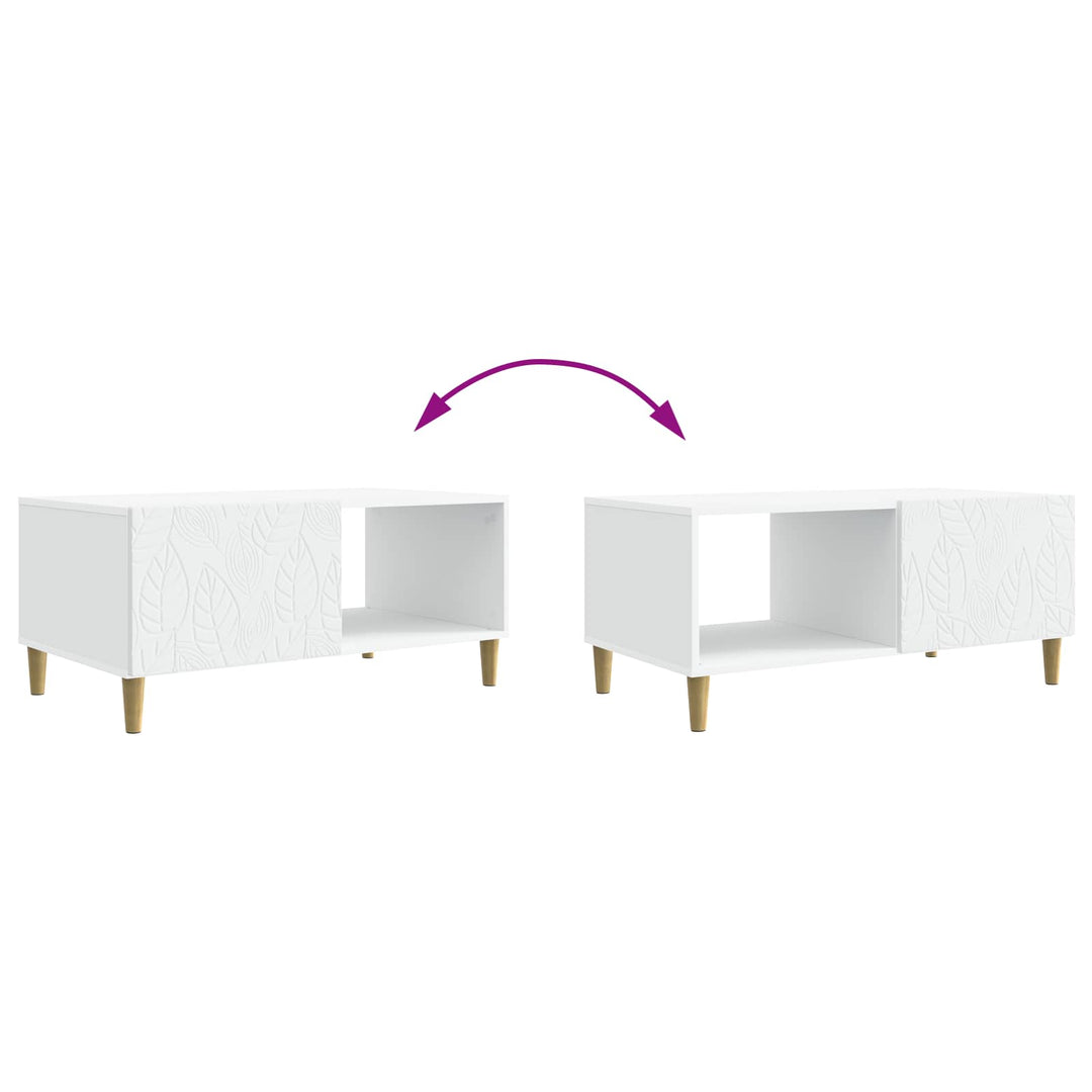 Sofabord Hvid 90 x 50 x 40 cm Konstrueret træ