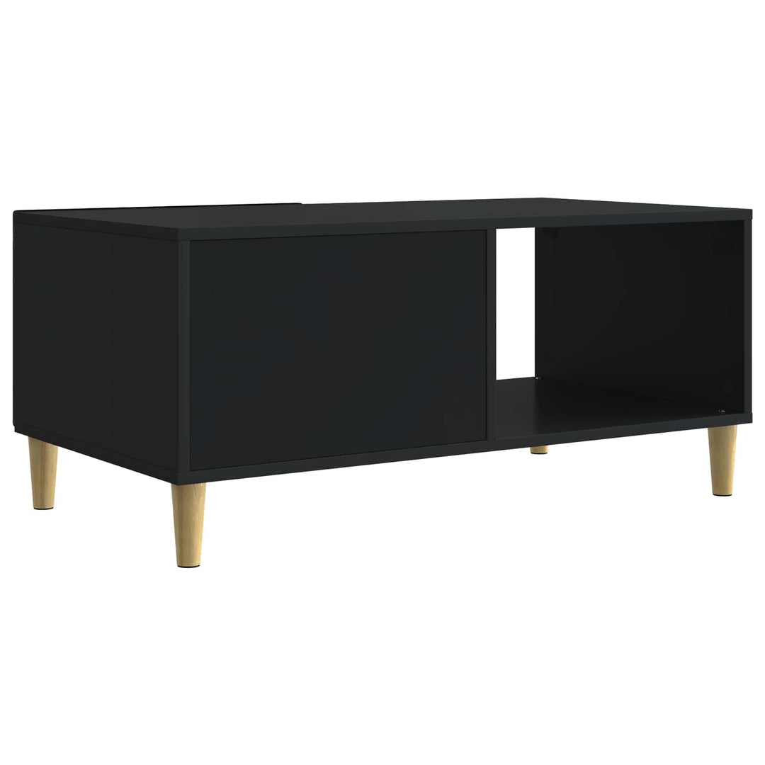 Sofabord Sort 90 x 50 x 40 cm Konstrueret træ