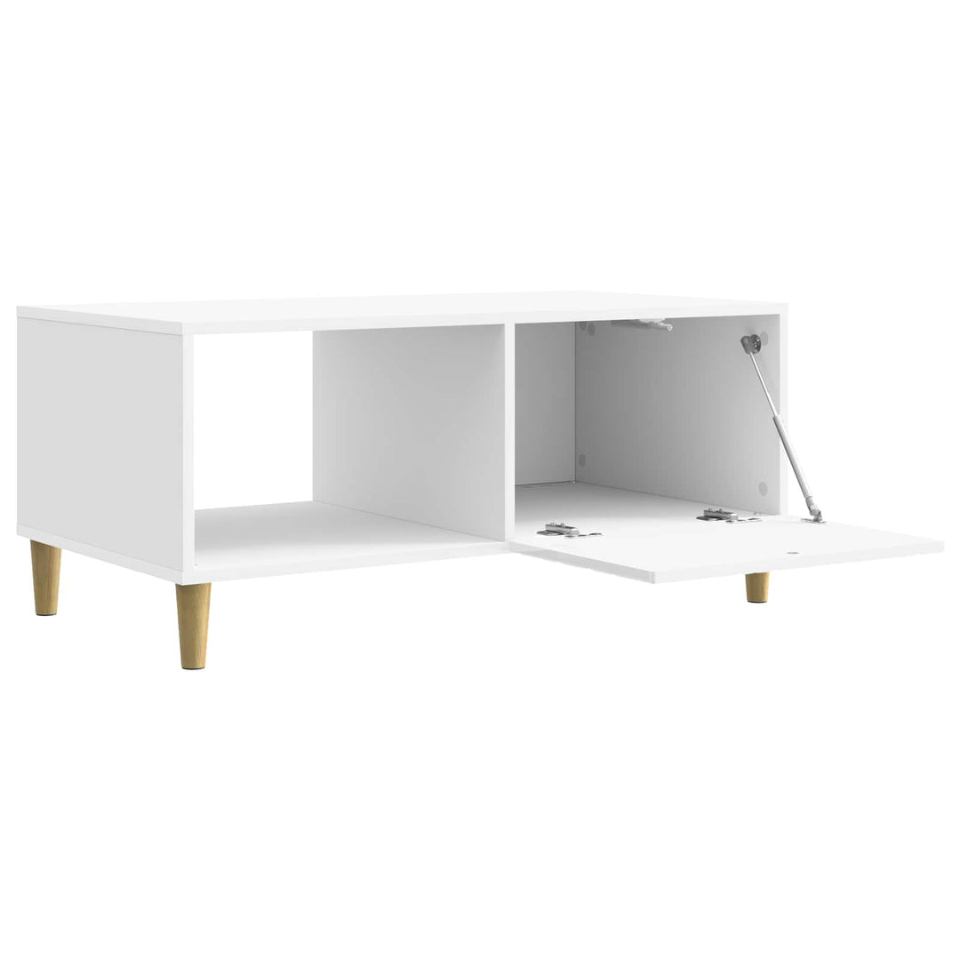 Sofabord Hvid højglans 90 x 50 x 40 cm Konstrueret træ