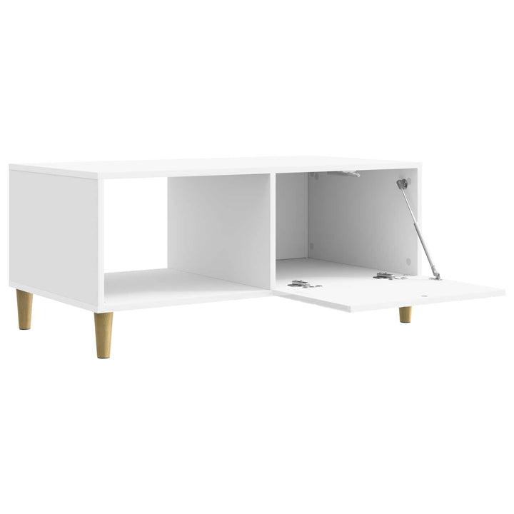 Sofabord Hvid højglans 90 x 50 x 40 cm Konstrueret træ