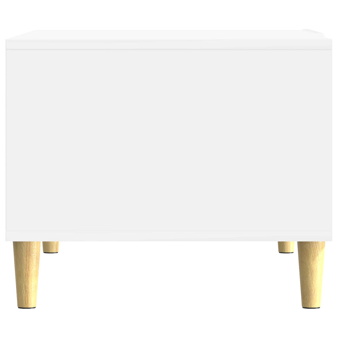 Sofabord Hvid højglans 90 x 50 x 40 cm Konstrueret træ