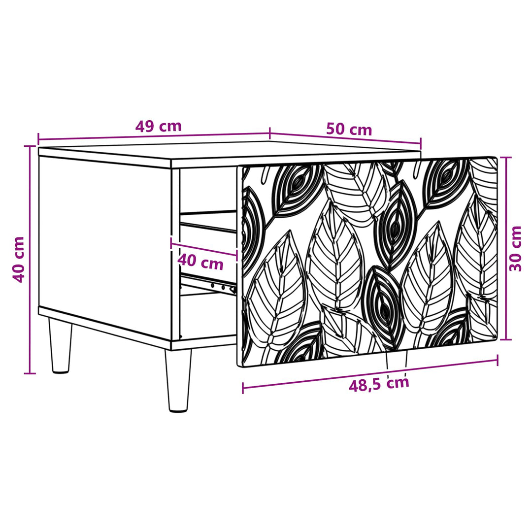 Sofabord Artisan-eg 50 x 49 x 40 cm Konstrueret træ