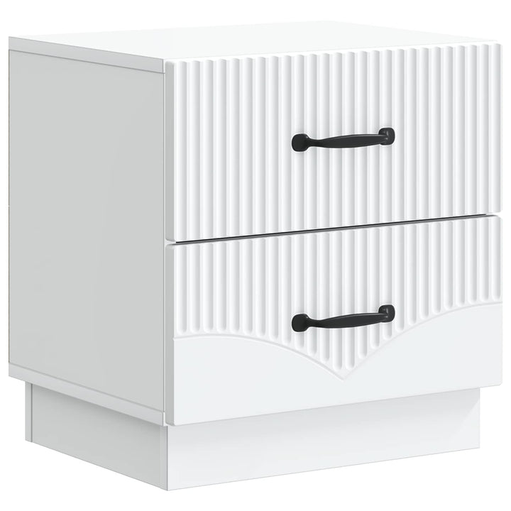 Natskab 2 pcs Hvid 43 x 34,5 x 44,5 cm Konstrueret træ
