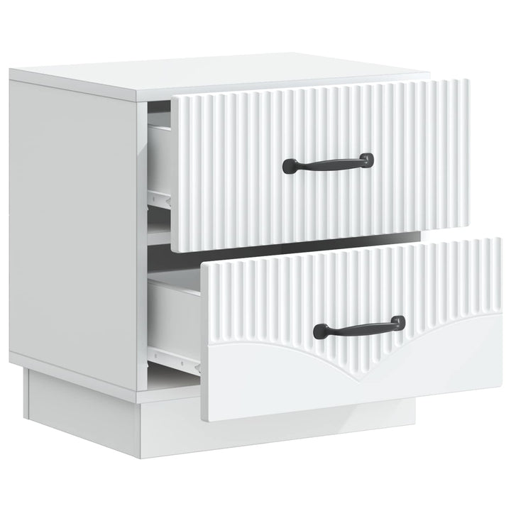 Natskab 2 pcs Hvid 43 x 34,5 x 44,5 cm Konstrueret træ