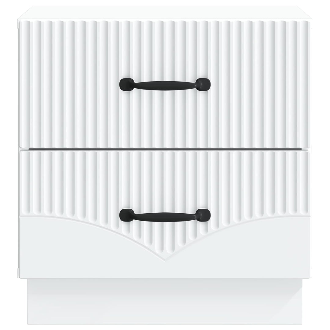 Natskab 2 pcs Hvid 43 x 34,5 x 44,5 cm Konstrueret træ
