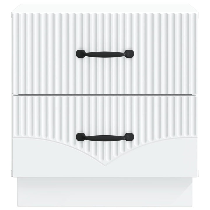 Natskab 2 pcs Hvid 43 x 34,5 x 44,5 cm Konstrueret træ